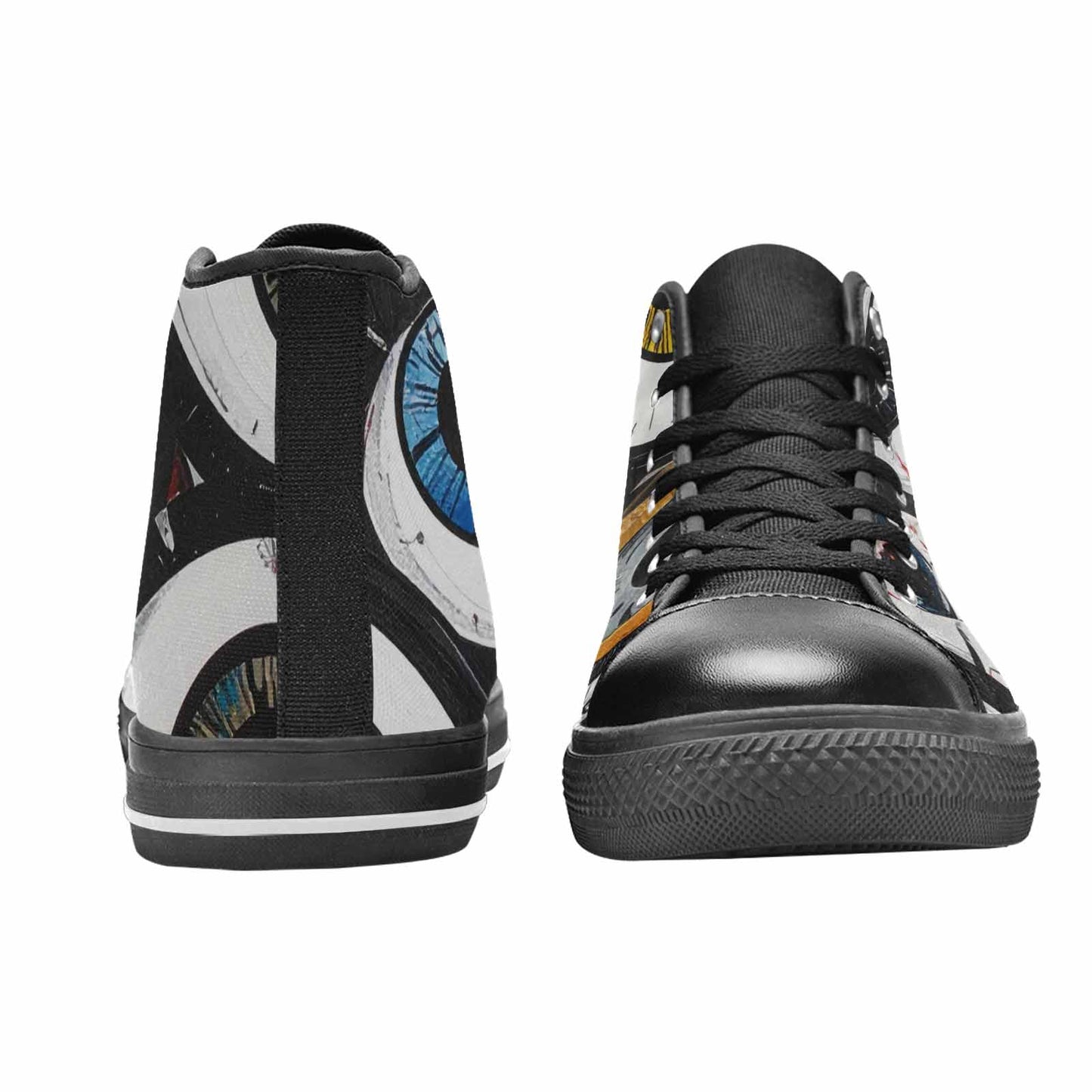 MEN'S Googly Cartoon Eyeballs High Top Canvas Dreamcore Custom Sneakers