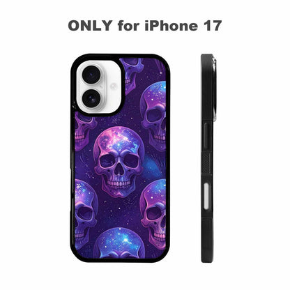 iPhone 17 Case — Galaxy Skulls Art Seamless Gothic Skulls, Original Design Phone Case