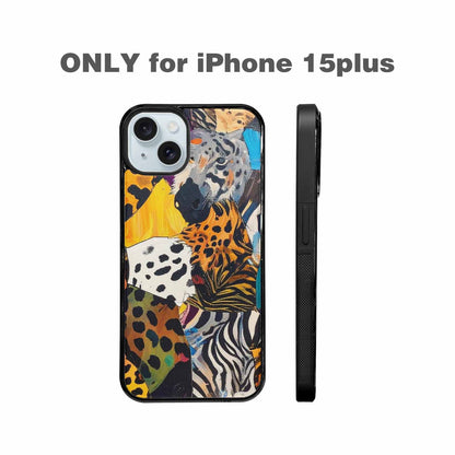 iPhone 15 Plus Case — Full Color Vibrant Animal Print Animal, Original Design Phone Case