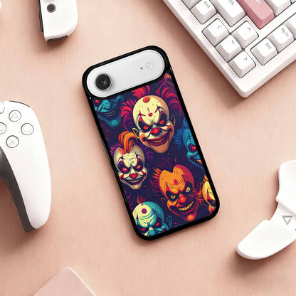 iPhone 17 Air Case — Evil Clowns Heads Faces Overlapping Cartoon, Original Design Phone Case