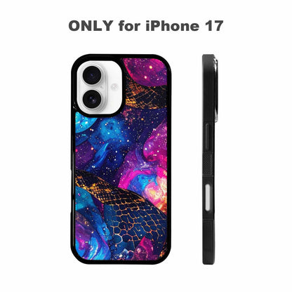 iPhone 17 Case — Galaxy Snake Print Galaxy Space, Custom Art Phone Cover