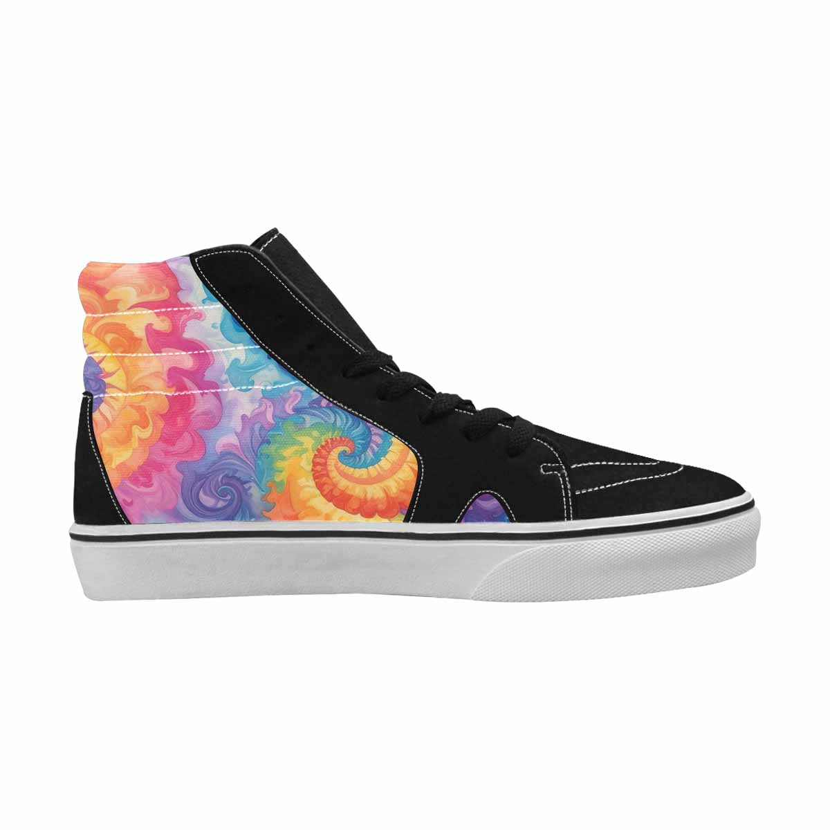 MEN'S Tie High Top Canvas Grunge Custom Shoes