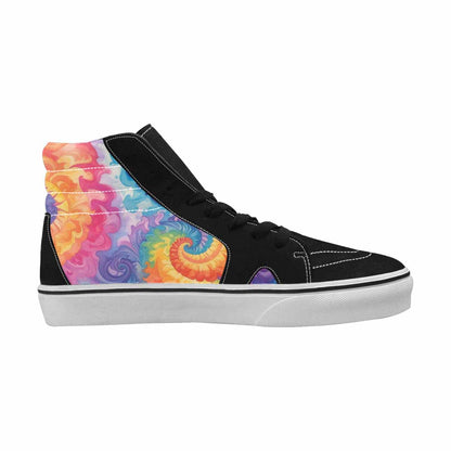 MEN'S Tie High Top Canvas Grunge Custom Shoes