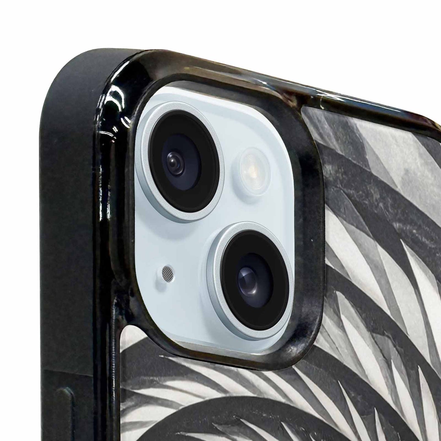 iPhone 15 Case — Hypnotic Spiral Optical Illusion Motif High, Custom Printed Phone Case