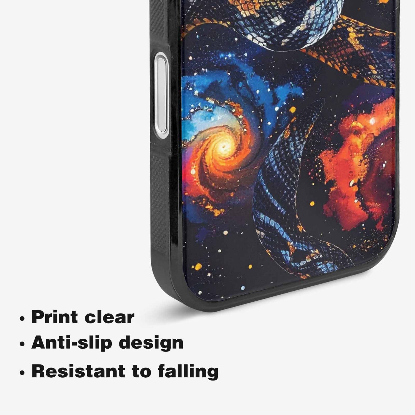 iPhone 16 Case — Galaxy Snake Print, Original Design Phone Case