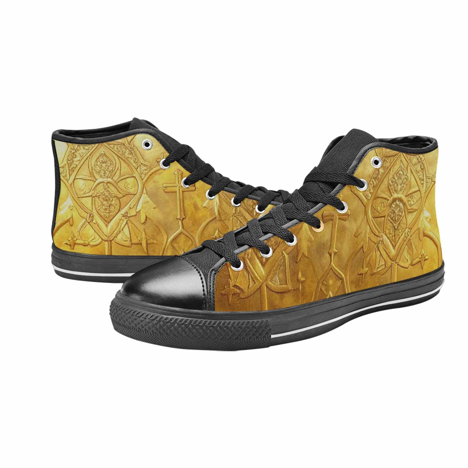 WOMEN'S Cross Faith Iconography High Top Canvas Aesthetic Sneakers