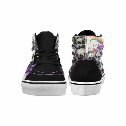 MEN'S Rainbow From Skull S High Top Canvas Neon Fantasy Custom Shoes