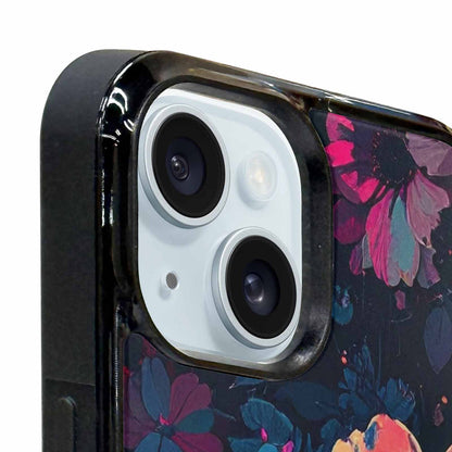 iPhone 15 Plus Case — Shadowy Glitch Floral Pattern Hundreds Of, Custom Designed Case Cover