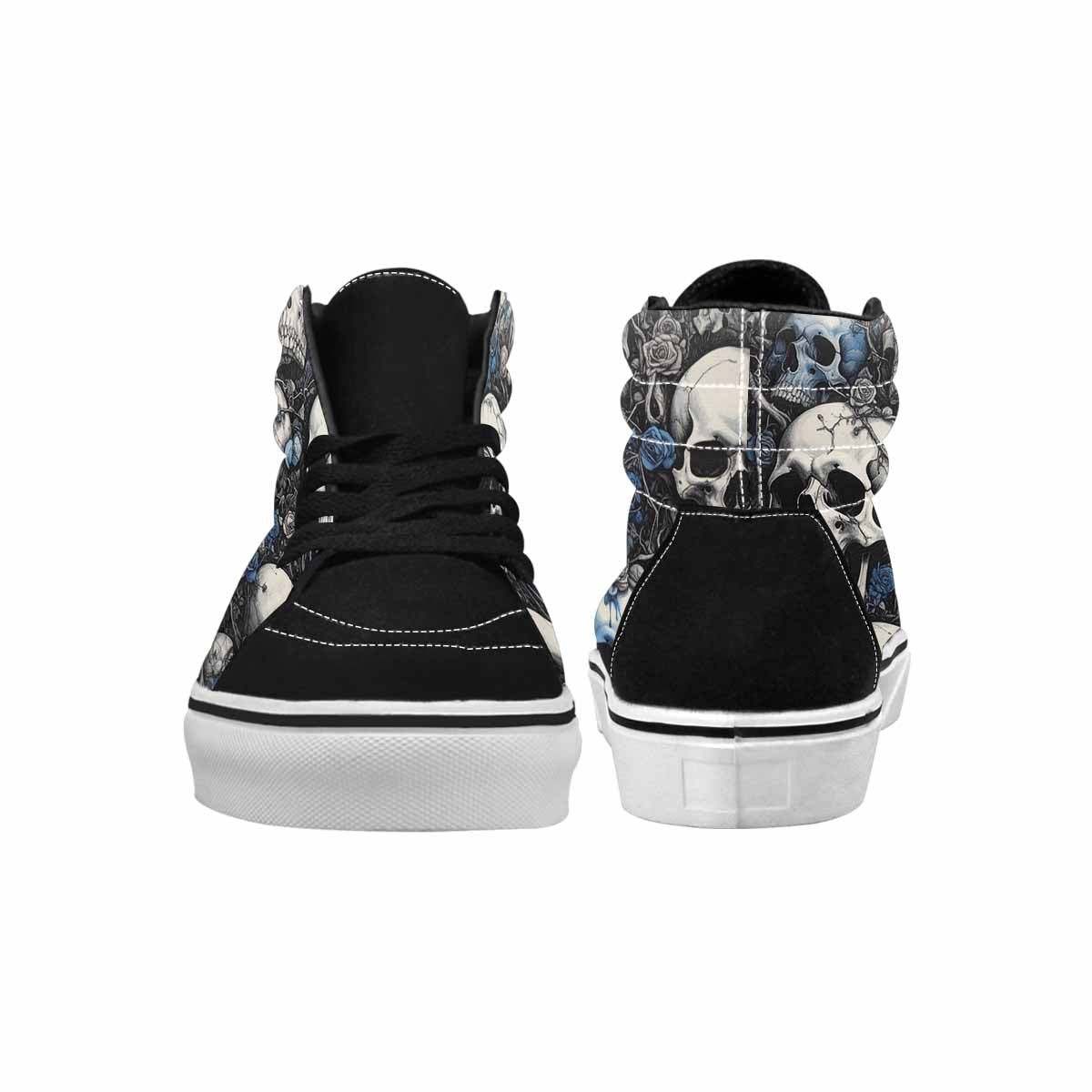 MEN'S Skull Roses High Top Canvas Cottagecore Custom Sneakers
