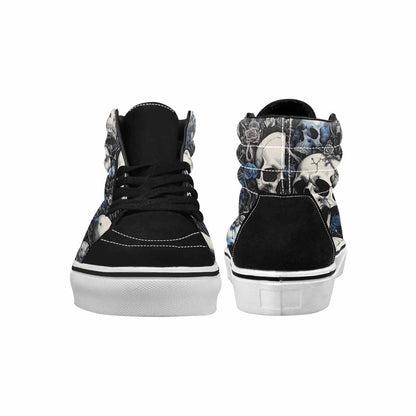 MEN'S Skull Roses High Top Canvas Cottagecore Custom Sneakers