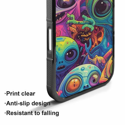 iPhone 17 Case — Seamless Tileable Pattern Of Alien Scifi, Custom Art Phone Cover