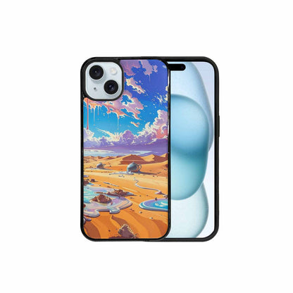 iPhone 15 Plus Case — Surrealist Desert Dreamscape, Custom Art Phone Cover