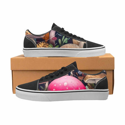 WOMEN'S Mushrooms Lace-Up Canvas Vivid Custom Sneakers