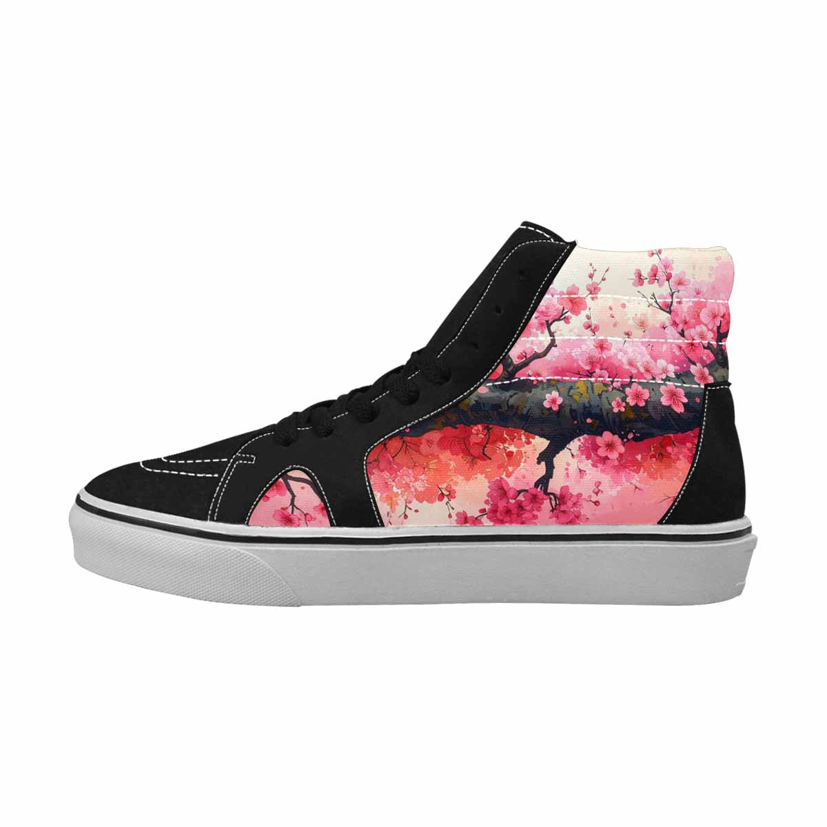 MEN'S Cherry Blossom Branch Cherry High Top Canvas Vivid Sneakers
