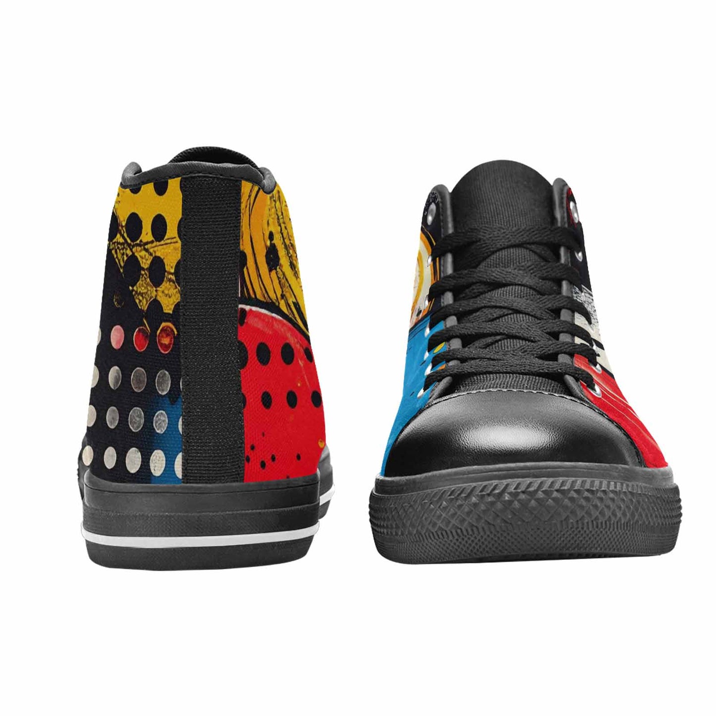 WOMEN'S Comic Book Halftone High Top Canvas Dreamcore Custom Sneakers