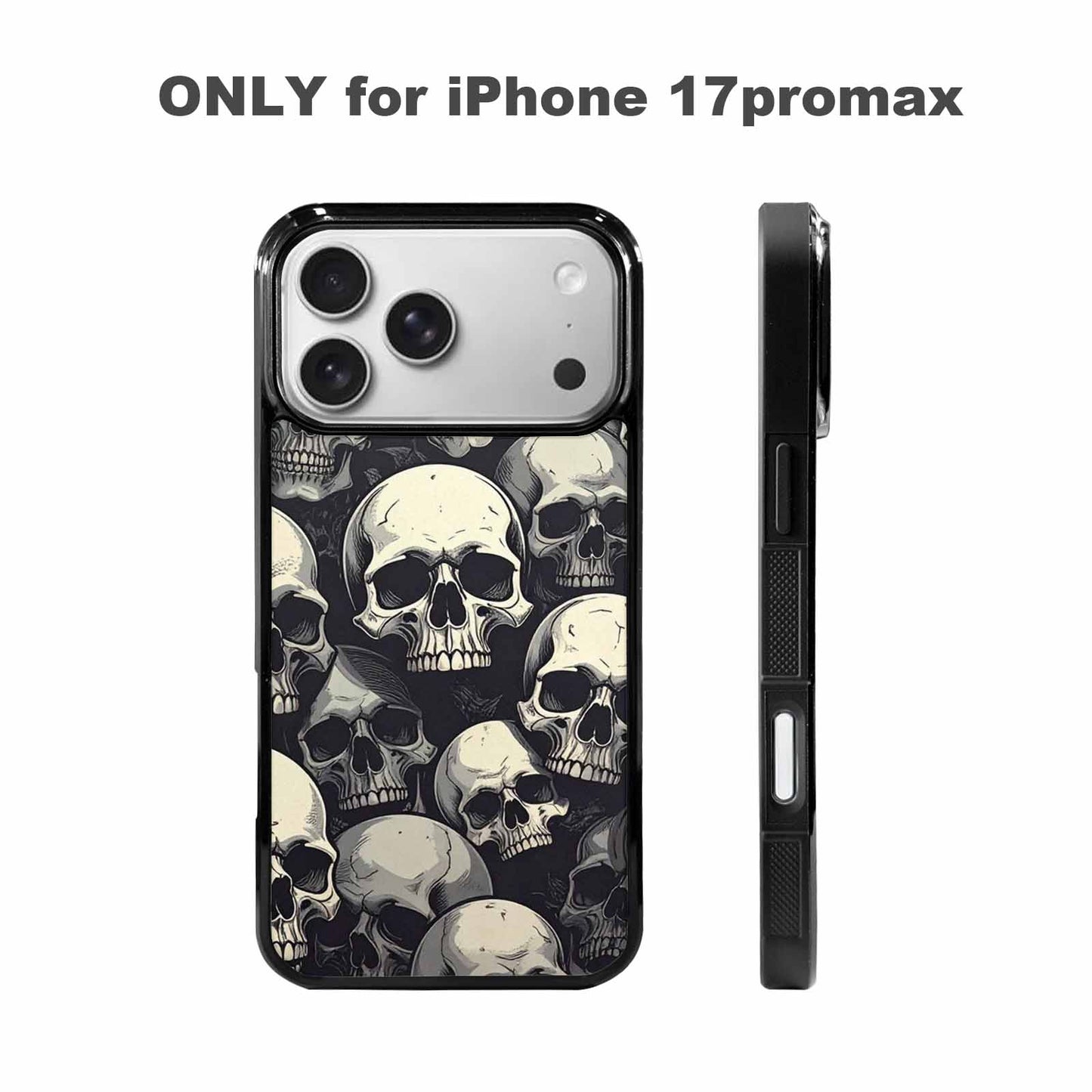 iPhone 17 Pro Max Case — Skull Dark Art Gothic Print Gothic, Custom Designed Case Cover
