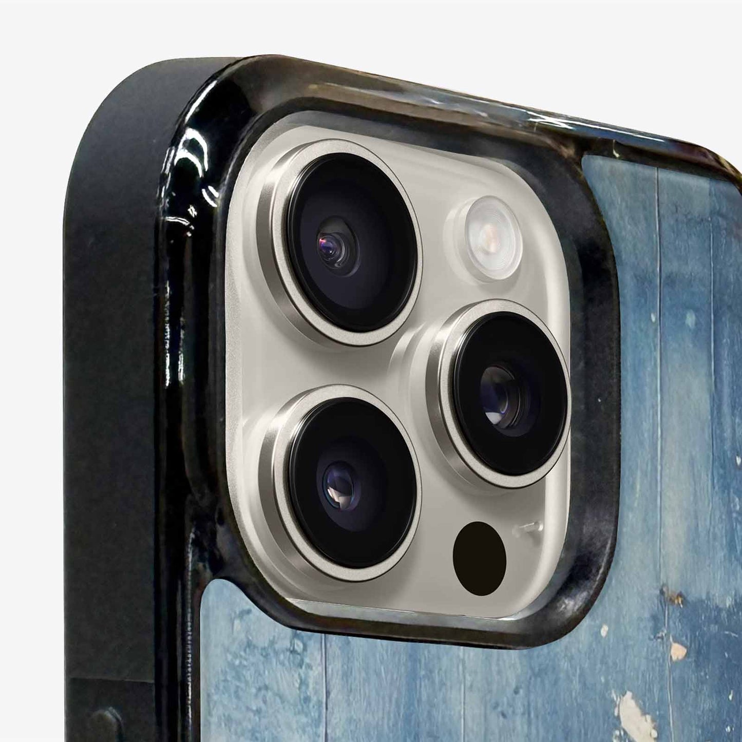 iPhone 15 Pro Max Case — Denim Distressed Textures Print Edge To, Unique Phone Case Design