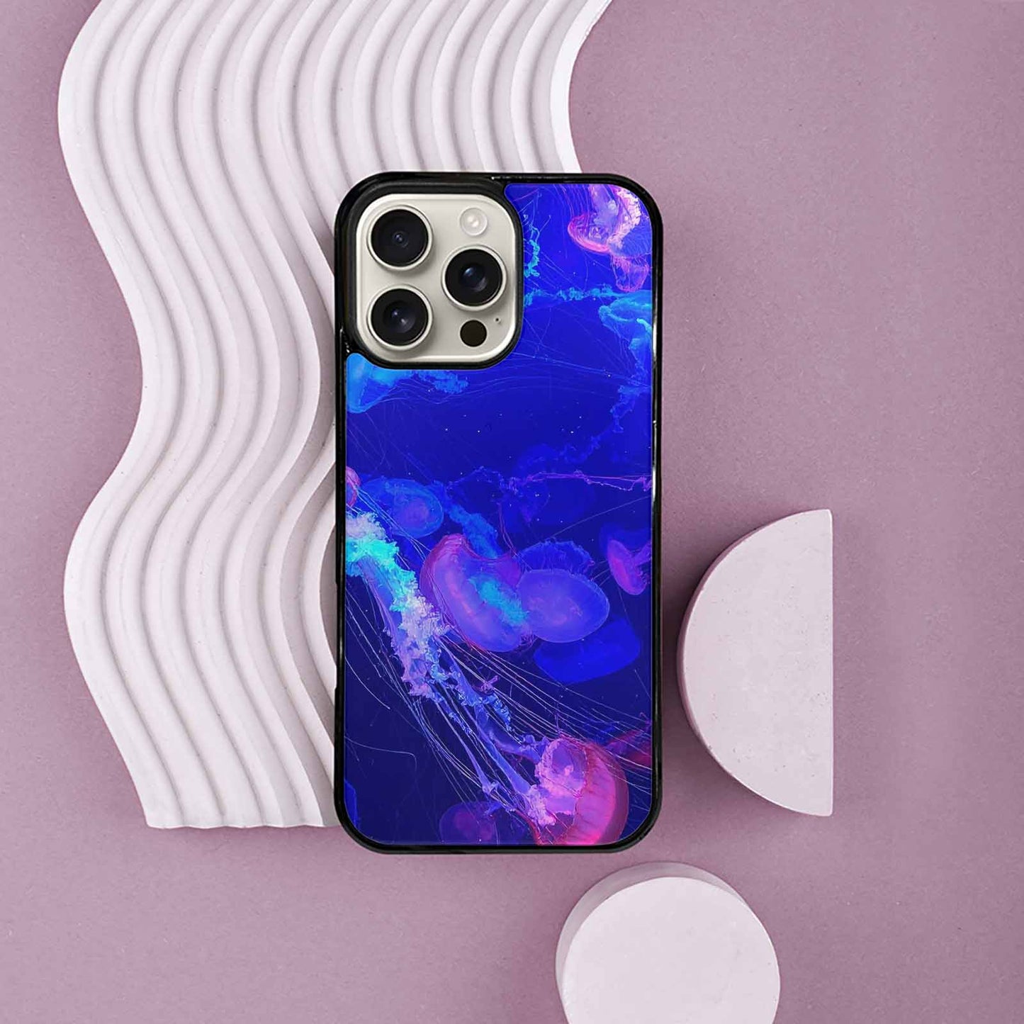 iPhone 16 Pro Max Case — Jellyfish Glow Jellyfish Glow Pattern Hundreds, Original Design Phone Case