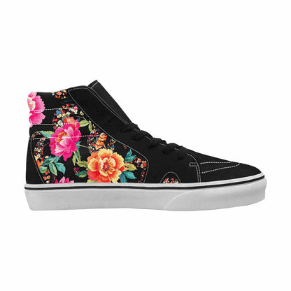 WOMEN'S Floral Snake Print High Top Canvas Aesthetic Shoes