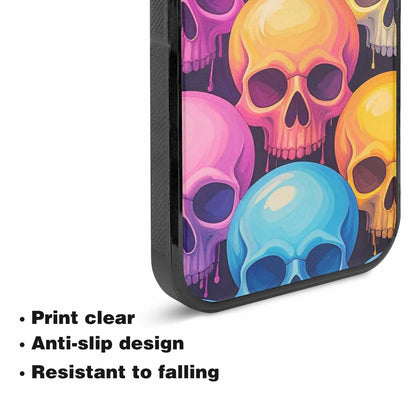 iPhone 15 Case — Dripping Candy Skulls, Custom Printed Phone Case