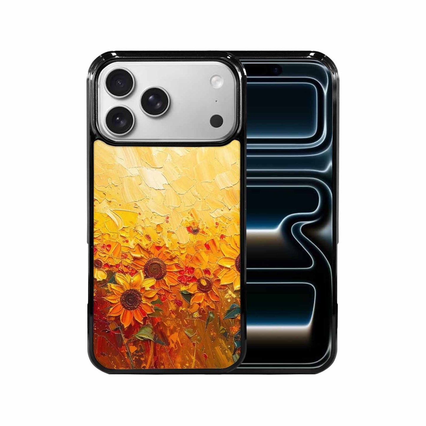 iPhone 17 Pro Max Case — Impressionist Sunflower Brushstroke Pattern Floral, Personalized Phone Case
