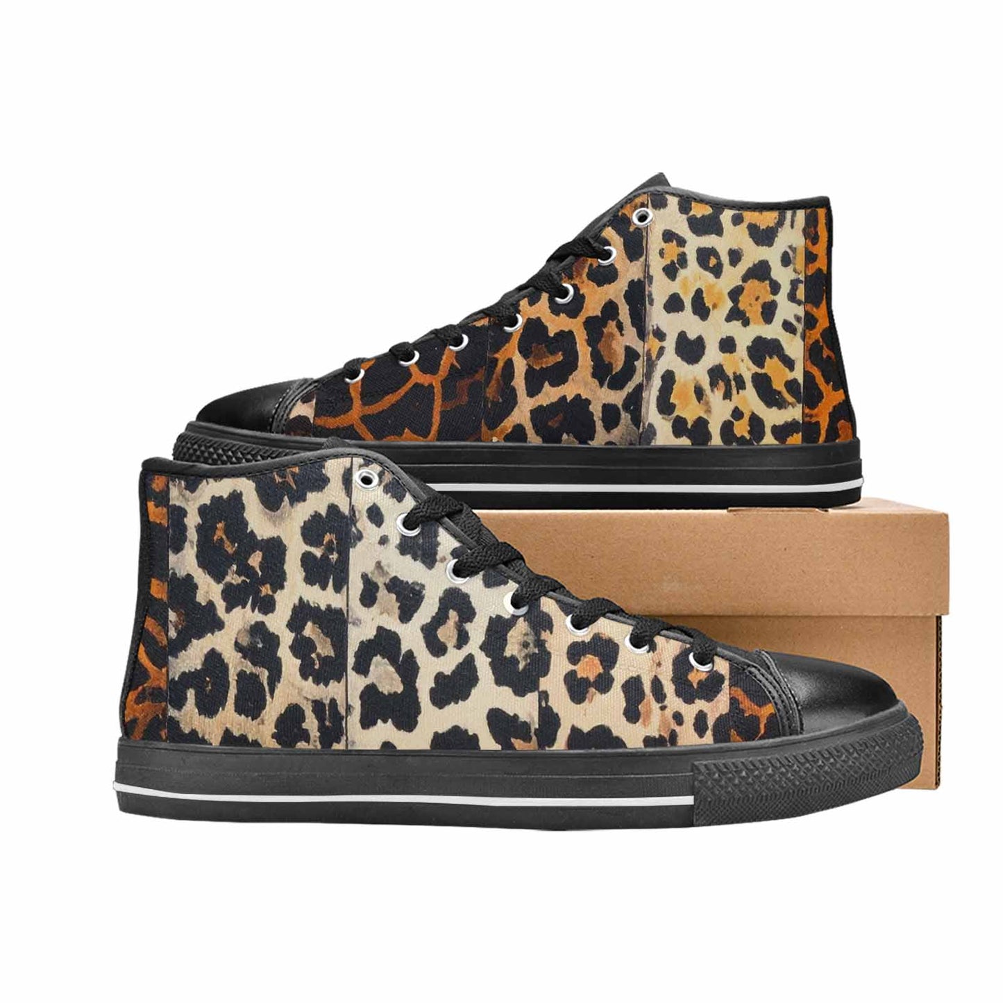 WOMEN'S Animal Print High Top Canvas Aesthetic Custom Sneakers