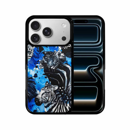 iPhone 17 Pro Case — Animal Print Black Blue Ink Animal, Customized Protective Case