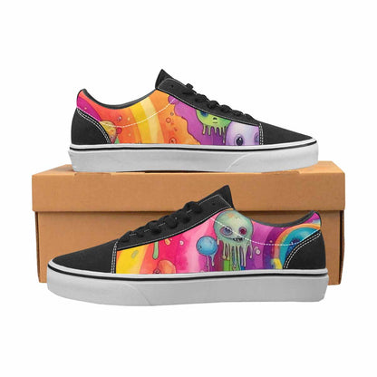 WOMEN'S Aliens  Tie Dye Lace-Up Canvas Grunge Custom Shoes