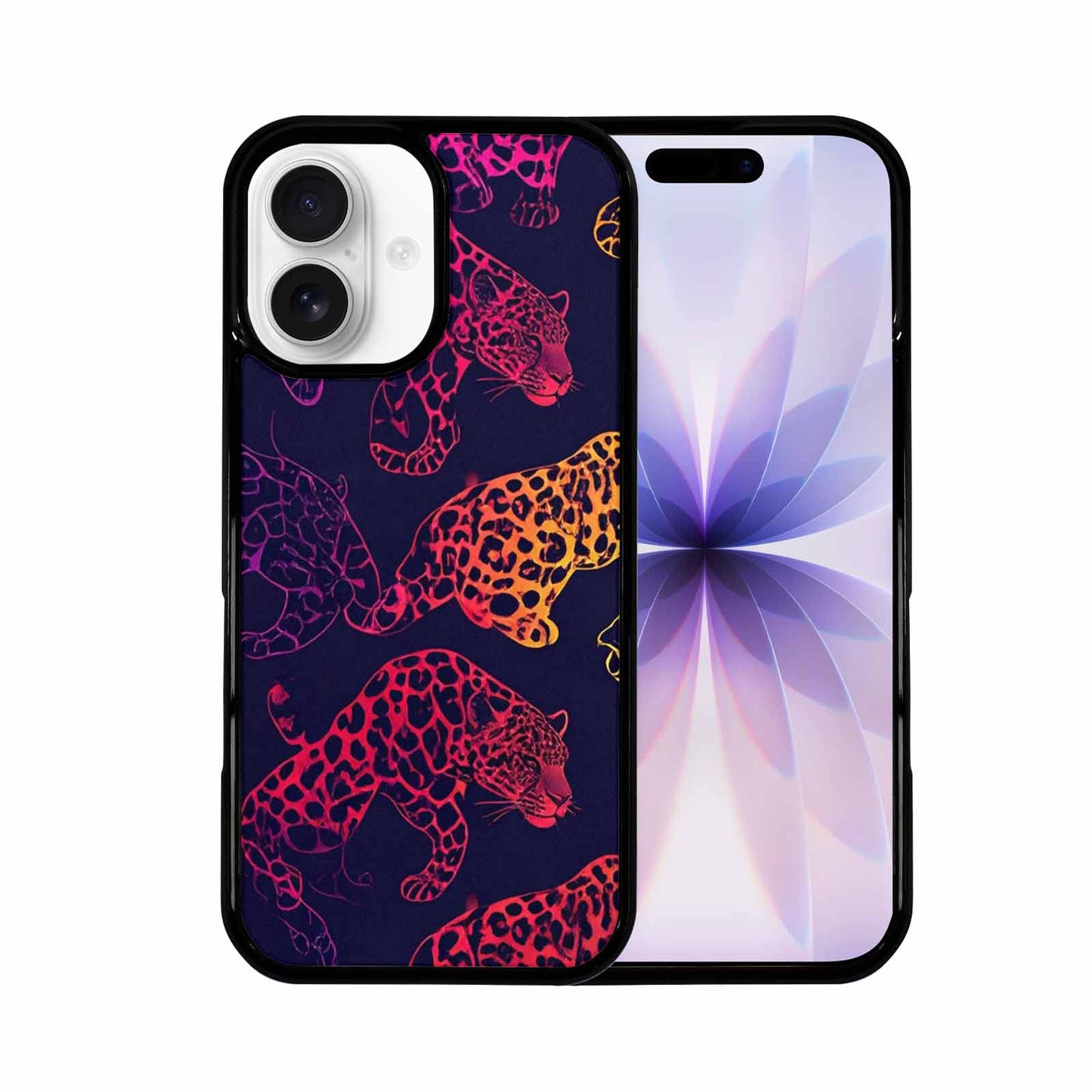 iPhone 17 Case — Leopard Print Neon Seamless Animal Print, Custom Art Phone Cover