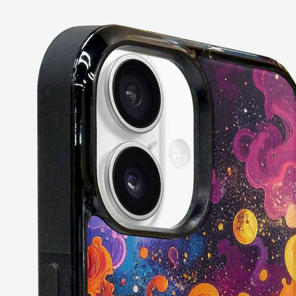 iPhone 16 Plus Case — Cosmic Creature And Object Mashup Pattern, Custom Art Phone Cover