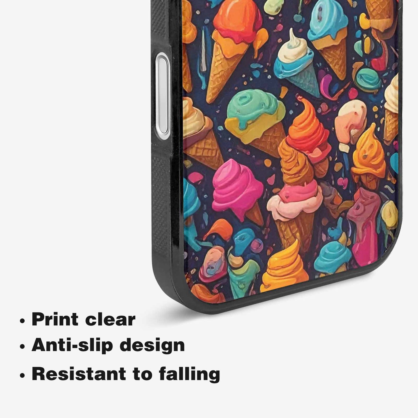 iPhone 16 Case — Ice Cream Motif Ice Cream Motifs, Custom Print Case Cover