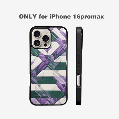 iPhone 16 Pro Max Case — Genderqueer Flag Color Theme Small Rainbow, Custom Phone Case