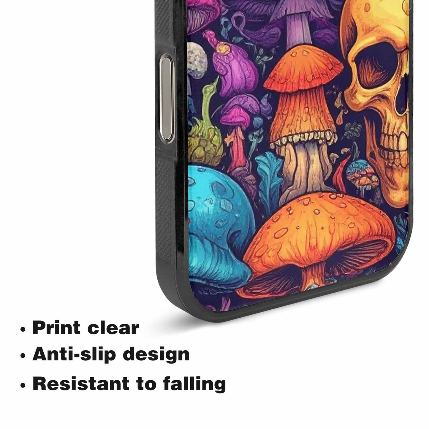 iPhone 16 Pro Max Case — Mushroom Skull, Custom Print Case Cover