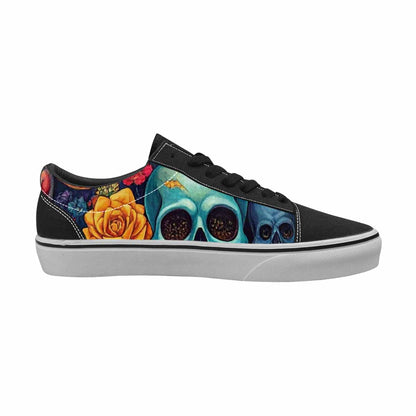 MEN'S Skull Canvas Lace-Up Surreal Custom Shoes