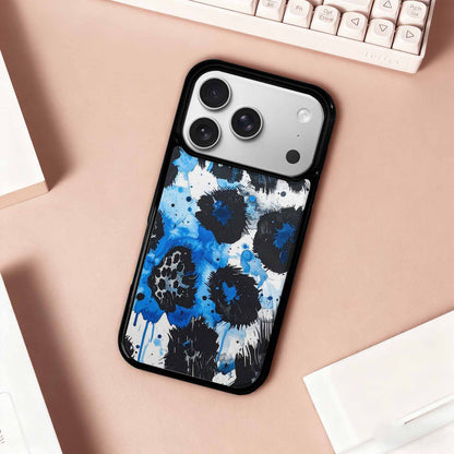 iPhone 17 Pro Case — Animal Print Black Blue Ink Animal, Custom Print Case Cover