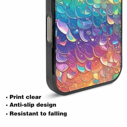 iPhone 16 Pro Case — Holographic Iridescent Shimmer Pattern Hundreds Of, Custom Designed Case Cover