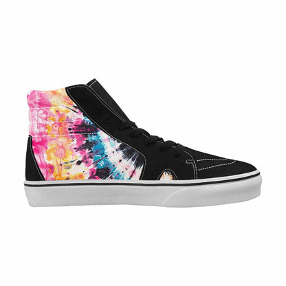 MEN'S Tie High Top Canvas Grunge Custom Shoes
