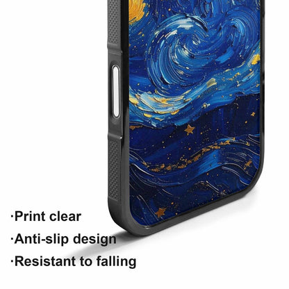 iPhone 17 Case — Swirling Deep Blue Night Galaxy Space, Original Design Phone Case