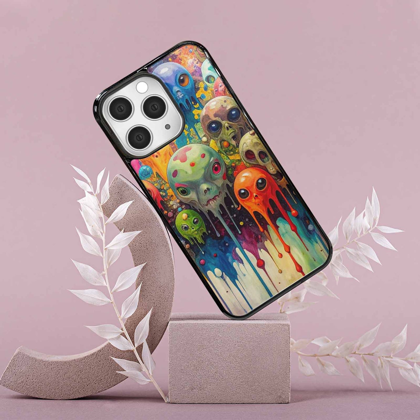 iPhone 15 Pro Max Case — Aliens Camomelting Aliens Patt E6l, Custom Art Phone Cover