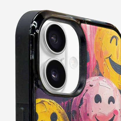 iPhone 16 Plus Case — Smiley Faces Animal Printsmile, Custom Art Phone Cover