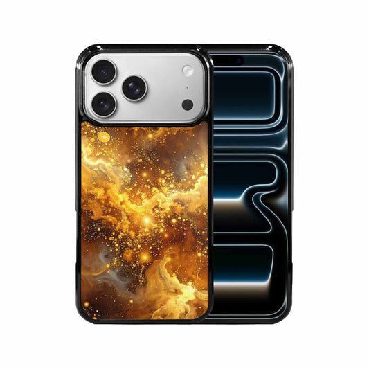 iPhone 17 Pro Max Case — Galaxy Art Golden Cosmic Galaxy Space, Custom Print Case Cover