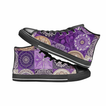 MEN'S Mandala High Top Canvas Aesthetic Custom Shoes