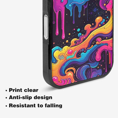 iPhone 16 Case — Neon Drip Galaxy Custom, Custom Designed Case Cover