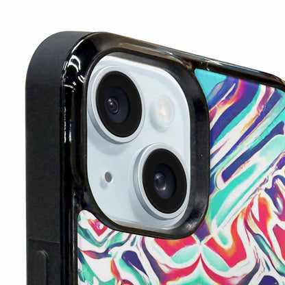 iPhone 15 Plus Case — Holographic Tribal Blaze, Custom Printed Phone Case