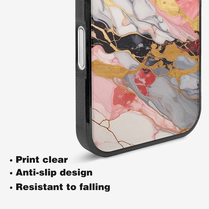 iPhone 16 Case — Marble Vein Marble Veins Pattern Hundreds, Customized Protective Case