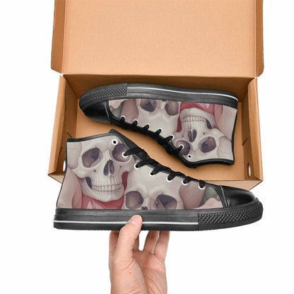 WOMEN'S Skulls Roses Soft Airbrush High Top Canvas Y2K Custom Shoes