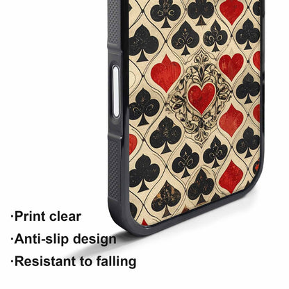 iPhone 17 Pro Case — Small Playing Card Suit Pattern Original, Custom Phone Case
