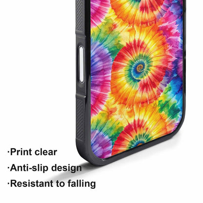 iPhone 17 Pro Max Case — Tie Dye Spiral Rainbow Tie Dye, Unique Phone Case Design