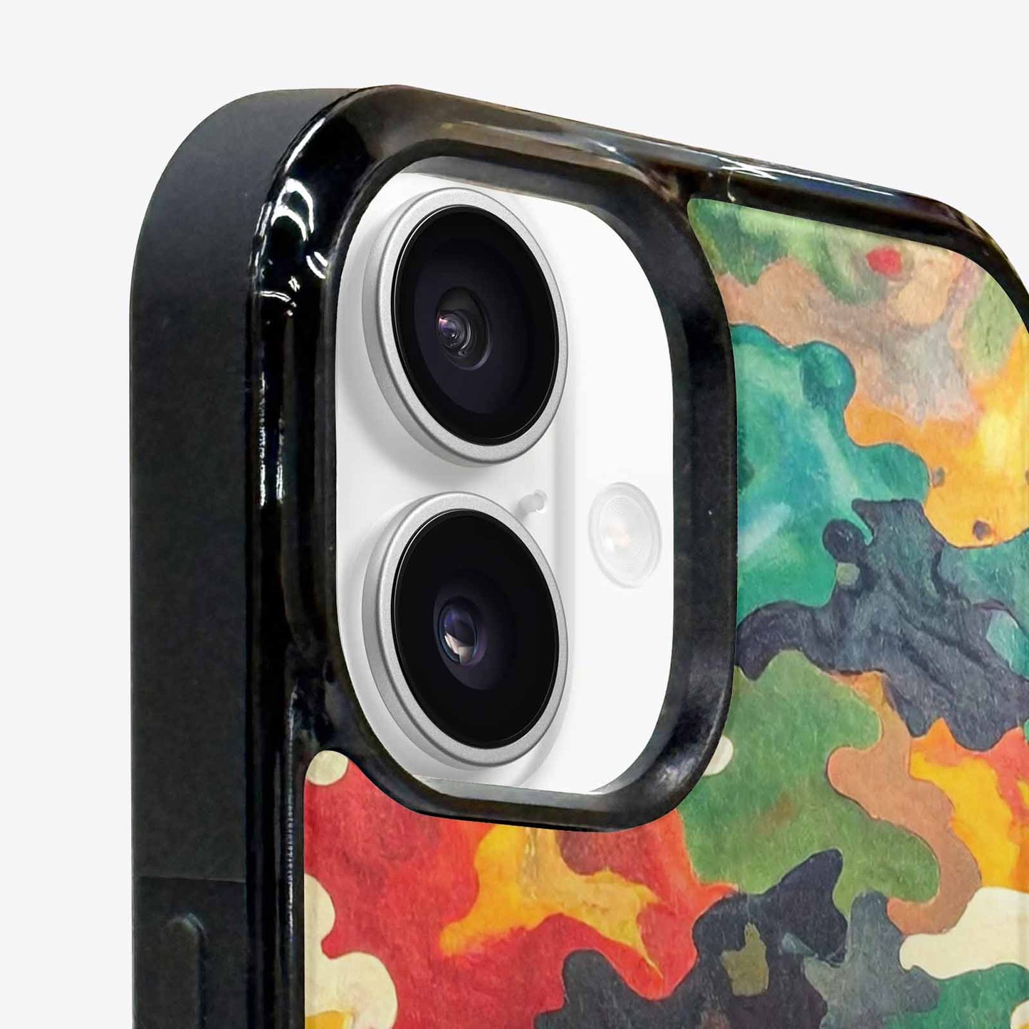 iPhone 16 Case — Camo Patches Full Color Vibrant Camo, Original Design Phone Case