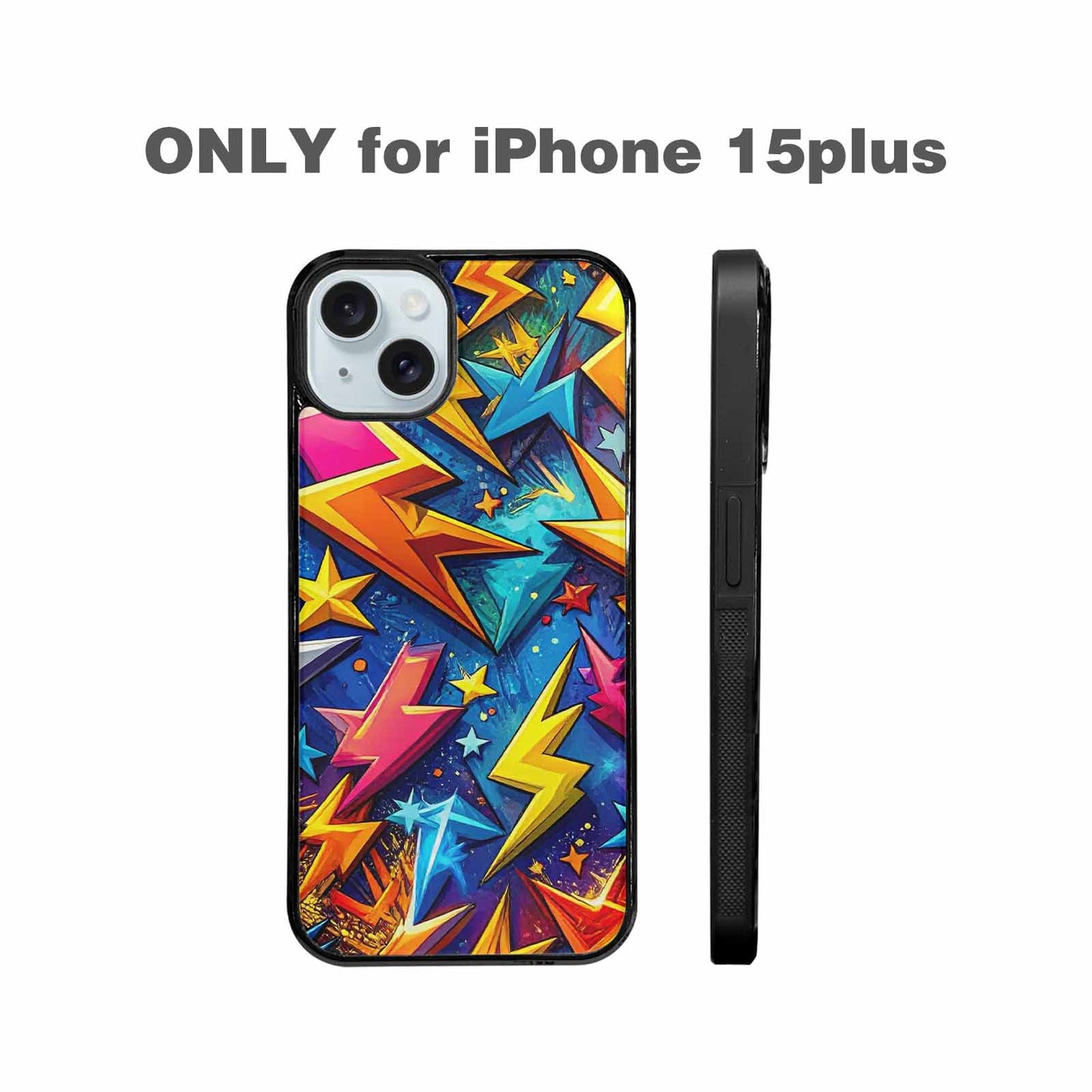 iPhone 15 Plus Case — Lightning Bolt Storm Pattern Hundreds Of, Custom Phone Case